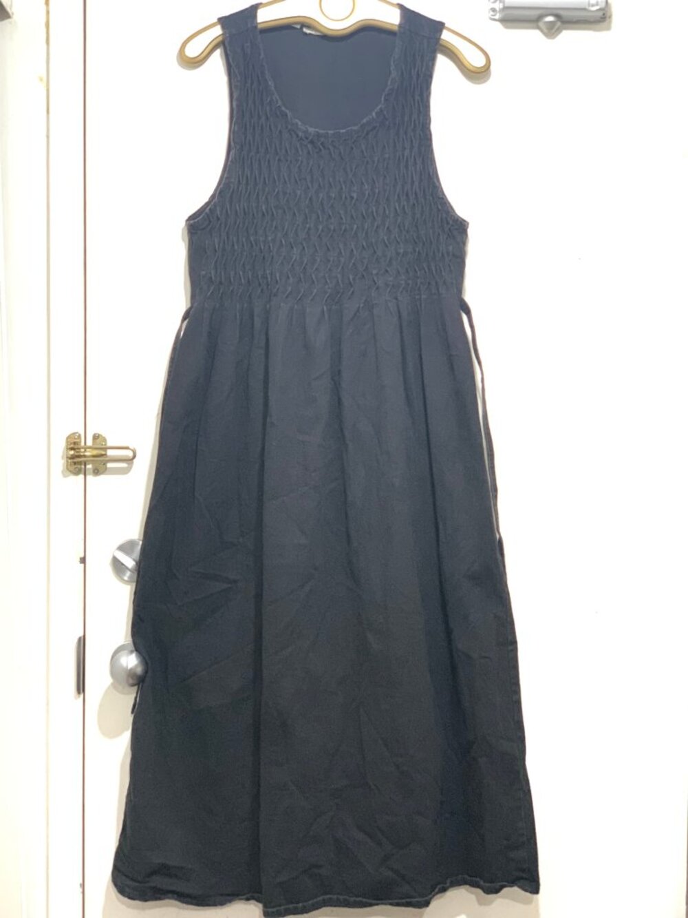 VINTAGE GOTCHA COVERED SLEEVELESS DENIM MAXI DRESSES SIZE M